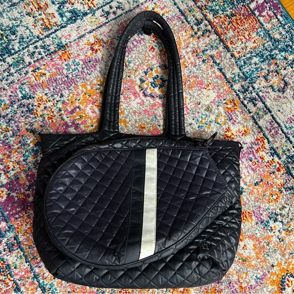 OLIVER THOMAS KITCHEN SINK TENNIS RACKET TOTE BAG SOLD OUT BLACK- NO LONG STRAP - Picture 4 of 11